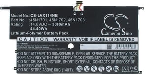 Kompatibelt med Lenovo ThinkPad X1 Carbon(20BT-T003LAU), 14.8V, 3000 mAh