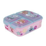 My sweety pop - Boîte à goûter - Lunch box - Pour enfant - Crèche - Maternelle - Ecole - Vacances - Repas – 19.5 cm - Idée Cadeau – 3 compartiments - Pat Patrouille - Rose - Fille