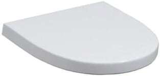 Keramag Flow Abattant WC avec couvercle et fixations en chrome nickel, 1 pièce, blanc, 575900000