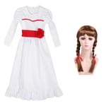 Horror Bride of Chucky Annabelle Cosplay Costume Dress Cos Wigs Conjuring Doll