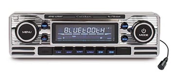 Caliber Autoradio Bluetooth - Autoradio Voiture USB - Auto Radio FM - Autoradio 1 DIN - Radio Vintage Design - Chrome