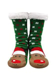 LOFIR Chaussettes Chaussons Femme Chaussettes Chaudes pour Hiver, Chaussettes Antidérapant à la Maison Femme Fille Noël Chaussettes Épais, Chaussettes Thermiques à Motif Animal, taille 35-41, 1 paire