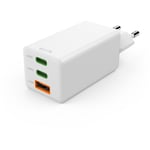 Elvita E126264 Mini-Charger GaN, 2 USB-C, 1 USB-A, 65W, white Adapter