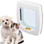 Ferplast Swing 1 Universal Cat Flap for Dogs and Cats - 2 Selectable Closing Modes - Magnetic Anti-Oscillation - Transparent Door - White