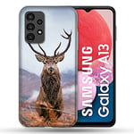 Coque pour Samsung Galaxy A13 / A04S Chasse Chevreuil Montagne