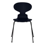 Fritz Hansen - Myran 3101 Midnight Blue Lackad/Black - Matstolar - designer_arne_jacobsen - Blå - Metall/Trä