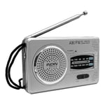 AM FM Radio Teleskopantenn Full Band Bärbar Radiomottagare Retro FM Världsfickradiospelare för äldre