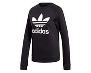 Adidas Women's Trefoil Crewneck Sweatshirt, Black(Black), 10 (Manufacturer Size: 36)