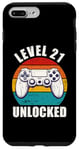 iPhone 7 Plus/8 Plus Level 21 Unlocked Funny Video Gamer 21 Birthday 21 Year Old Case