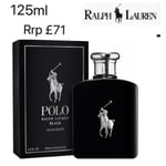 RALPH LAUREN POLO BLACK EAU DE TOILETTE 125ML SPRAY - MEN'S FOR HIM GENUINE NEW