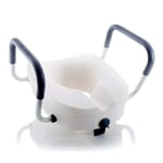 Mopedia Abattant WC avec bloc central et accoudoirs, hauteur 13cm Blanc