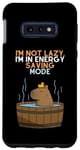 Coque pour Galaxy S10e Capybara drôle et mignonne avec inscription « I'm Not Lazy, I'm in Energy Saving »