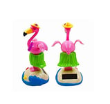 Gwill 2 Pcs Desk Dancing Toy Solar Power Swinging Flamingo Animal Doll Toys Office Desk Home Decoration Car Decoration