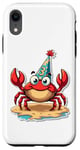 Coque pour iPhone XR 3 ans Bday, Boy Crabe 3e Troisième Anniversaire