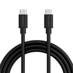 Smartline USB-C till USB-C-Kabel (3A/60W) - 1 m - Svart