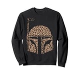 Star Wars Boba Fett Helmet Cheetah Print Fill Sweatshirt