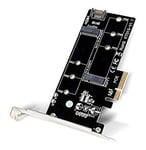 KT015 PCIe-sovitin SSD-levyä varten, 1x M.2 PCIe x 1x M.2 SATA