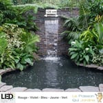 Le Poisson Qui Jardine - Cascade - Lame D'Eau 120 cm Inox + Led Couleur Pour Bassin De Jardin