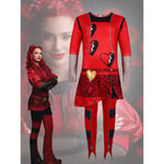 Descendants Röd Kostym för Barn, Disney Descendants The Rise of Red Kostym Klänning Halloween Kostymer Anime Kläder 160cm