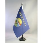 AZ FLAG Drapeau de Table Montana 21x14cm - Petit Drapeaux DE Bureau Etat américain - USA - Etats-Unis 14 x 21 cm