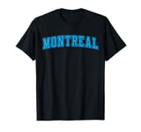 Montreal QC Varsity Style Sin City MTL Outline Blue T-Shirt