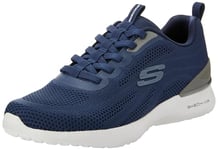 Skechers Men's Skech-AIR Dynamight Paterno Trainers, Navy Knit/Synthetic/Charcoal Trim, 7 UK