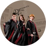 Ag Art - Papier peint intissé auto-adhésif rond Harry Potter et ses amis - Hermione et Ron - 70 x 70 cm