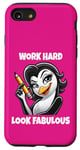 iPhone SE (2020) / 7 / 8 Work Hard Look Fabulous | Office Elegant Penguin Case