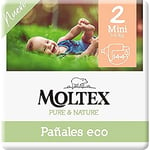 Moltex Pure & Nature Couches écologiques Taille 2 (3-6 kg) - 144 couches (4 sacs de 36 unités)