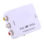 AYNEFY Mini convertisseur bidirectionnel PAL NTSC SECAM vers NTSC Adaptateur de commutateur de convertisseur de système vidéo TV