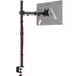 Duronic Single Monitor Stand DMT251X3 Monitor Arm Desk Mount for 13-32” PC Screens Adjustable Tilt Monitor Mount with 100cm Pole Gaming Monitor with VESA 75 100 Monitor Riser for Home Office Work Desk