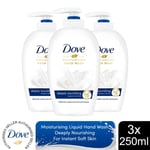 Dove Moisturising Hand Wash, Deeply Nourishing Instantly Soft Skin, 3x250ml