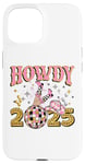 iPhone 15 Howdy 2025, new year, 2025, cowgirl, gold silver pink Case