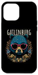 Coque pour iPhone 12 Pro Max Gatlinburg TN Fun Ours à lunettes Motif fleurs