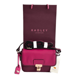 RADLEY Hanover Gardens Dark Rose Leather Small Crossbody Bag With Radley Bag New