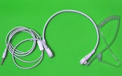 FBI Style Earphone Throat Mic Noise Reduce Headset For Apple iPhone 3.5mm White