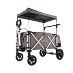 Fuxtec - Chariot de jardin pliable Super Cruiser - transport charge 75 kg - Gris Premium