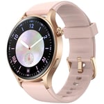 Montre Connectée Femme Homme avec Appel Bluetooth- 1,32" Smartwatch AMOLED pour Android iOS, Montre de Sport Podometre avec 110+ Sports & 3ATM Bracelet Fitness avec Moniteur Sommeil/ SpO2- Rose