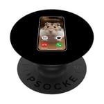 Meme Hamster regardant la caméra frontale Hamster appelle PopSockets PopGrip Adhésif