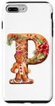 iPhone 7 Plus/8 Plus Monogrammed Christmas Initial P Gingerbread Cookie Letter P Case