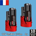 batterie M12 M12B6 3,5Ah Li-Ion pour batteries Milwaukee 48-11-1860 48-11-1852