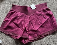 Free People Intimately Lucky in Love Shorts, Raspberry, Large