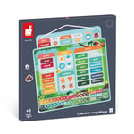 Janod - Calendrier Magnétique Version Française - 71 Magnets - Jeu Educatif - Mieux Appréhender la Notion du Temps et Gagner en Autonomie - Jouet en Carton FSC – Dès 3 Ans - J05466