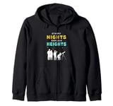 Stary Nights Endless Height Astronomy Funny Stargazing Zip Hoodie