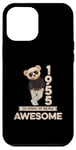 Coque pour iPhone 12 Pro Max Ours en peluche original Awesome 70e anniversaire pour homme et femme 1955