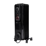 Devola 1500W Oil Filled Radiator (Black) - DVSOR5F15B