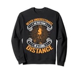 Running Run Never Underestimate An Old Man Marathon Runner Sweatshirt