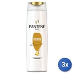 3x Pantene Shampooing 225 Ml. Régénère et Protège