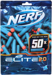 HASBRO - Accessoires pour pistolet NERF – 50 Fléchettes NERF Élite 2.0 -  - H...