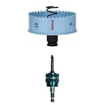 Bosch Professional Scie-Trépan Spéciale pour Tôle (Ø 76 mm) - 1x Adaptateur Power Change Plus (Interface hexagone de 3/8“, Foret HSS-Co 7,15 x 65 mm)